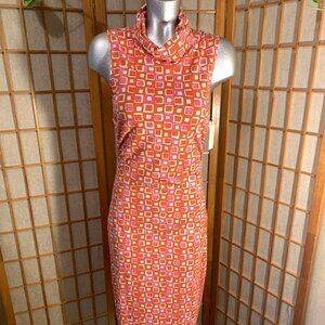 ABS ALLEN SCHWARTZ Coral Stretch Knit Dress * sz L * NWT! $140